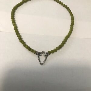 Connemara marble Irish beaded necklace with clasp